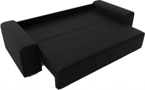 Диван прямой Лига-029 (Черный/Экокожа) Лига Диванов арт.121033