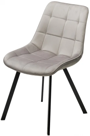 Стул ONION G062-37 светло-серый, велюр/ черный каркас М-City