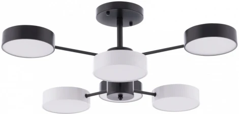 Потолочная люстра светодиодная на штанге Arte Milano Ferrara 250906/6B Bk/Wh (220V, круглые)