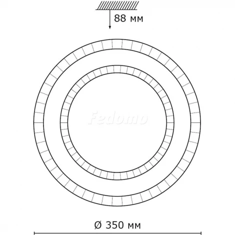 Настенно-потолочный светильник Sonex Floors 2041/DL (регулировка яркости, LED, 220V, пульт управления, звездное небо, IP43)