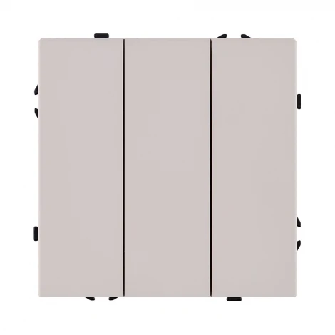 Выключатель трехклавишный (кашемир матовый) Kollinger Eclipse EC-710CM