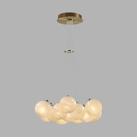 Подвесной светильник Odeon Light Magia 7109/13 металл/стекло/бронза/белый IP20 E14 13*5W 220V