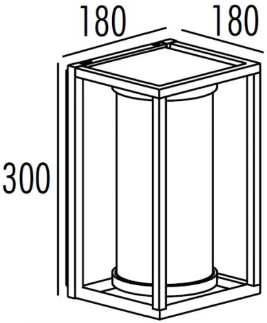Настенный светильник уличный Oasis Light UNITE 2396 Bl
