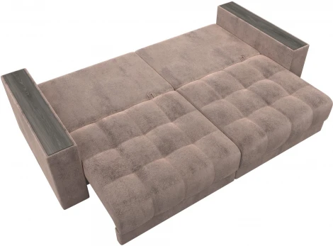 Диван прямой с декором Лига-049 НПБ Лига Диванов (Велюр) арт.128404