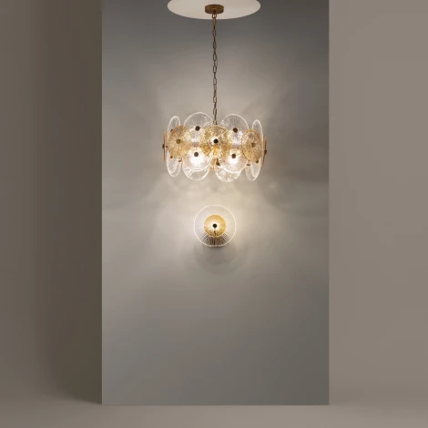 Подвесная люстра Maytoni Aster MOD007PL-08G (220V, на цепи, круглые)