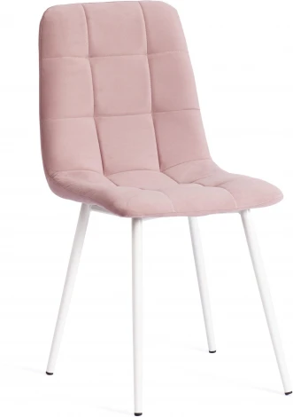 Стул CHILLY MAX / 1 шт. в упаковке (Велюр,Металл  /Розовый,Белый)