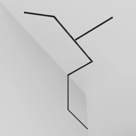 Шинопровод под гипсокартон 1м Exility встраиваемый черный (магнитный) Maytoni Technical TRX034-421B (48V)