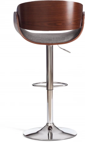 Барный стул LANDO (mod.4036) (Металл,Дерево,Ткань/Серый,Орех,Хром) Tetchair арт.21828