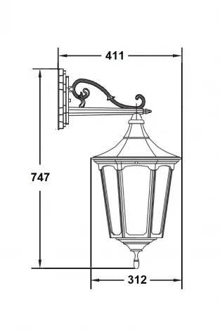Настенный фонарь уличный Oasis Light ALBORG L 79702L 02C Bl