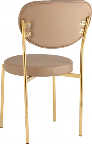 Стул Барбара NEW экокожа бежевая золотые ножки