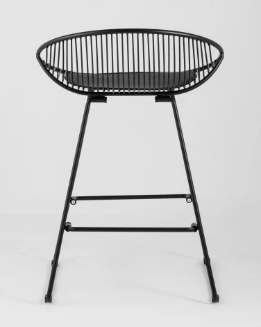 Стул полубарный Stool Group UFO черный с черной подушкой УТ000004225