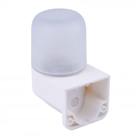 Светильник настенный влагозащищенный под лампу Е27 угловой для бань и саун Uniel UWL-K03R 60W/E27 IP65 WHITE