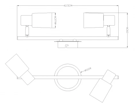 Спот на штанге Globo Kati 54913-2 (220V, круглые)