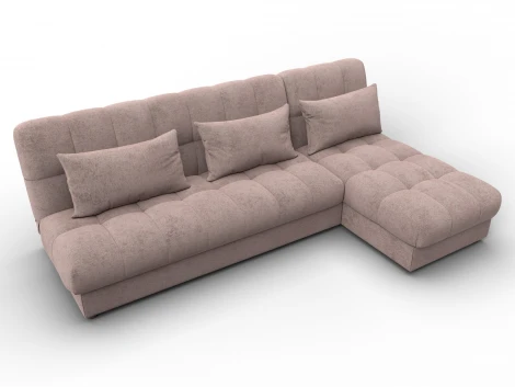 Диван угловой Лига-116 НПБ угол правый (ДСП,ЛДСП,Велюр/Бежевый) Лига Диванов 136947