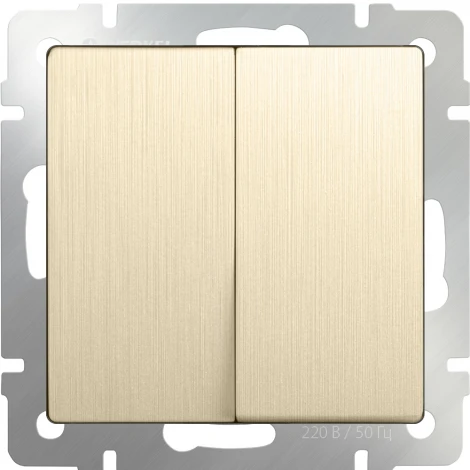 Выключатель двухклавишный (шампань рифленый) Werkel W1120010 (a051423)