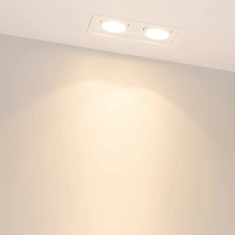 Встраиваемый светильник светодиодный MS-VORTEX-BUILT-S170x90-2x12W Warm3000 (WH-WH, 20 deg, 230V) (Arlight, IP20 Металл) 057760