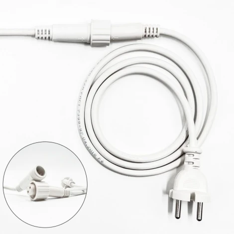 Белт-Лайт UNIBELT 10м, Провод Белый Каучук, Шаг 100 см, 10 Подвесных Патронов, IP65