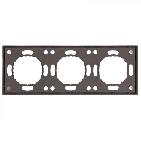 Рамка на 3 поста (антрацит, soft touch) Stekker Эмили 49938