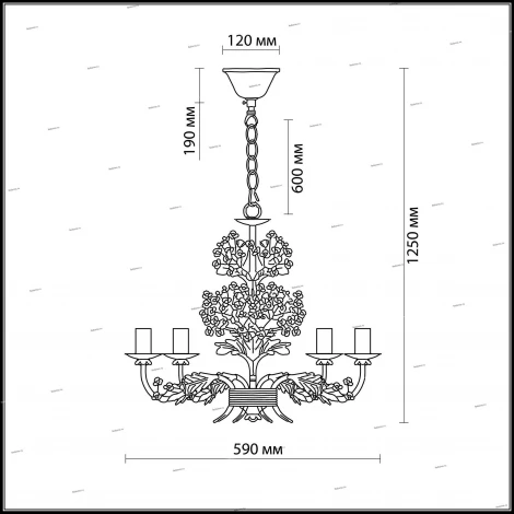 Подвесная люстра Odeon Light Serena 2251/5