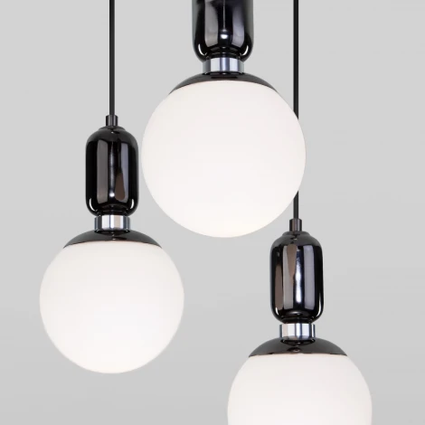 Подвесной светильник Eurosvet Bubble 50151/3 черный жемчуг (220V, на проводе, шарики)