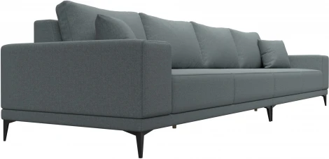 Диван прямой Льюес Лонг (Серый/Рогожка) Лига Диванов арт.124253