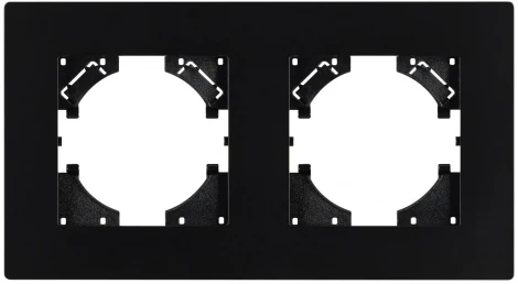 Рамка пластиковая FRM-PERIO-PL-2-BK (Arlight) 049751