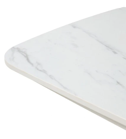 Стол КАЛВИН (CALVIN) 180 цвет КАРРАРА (SEMI-POLISHED SNOW CARRARA SOLID CERAMIC / СЕРЫЙ ДУБ, ®DISAUR M-City 64671