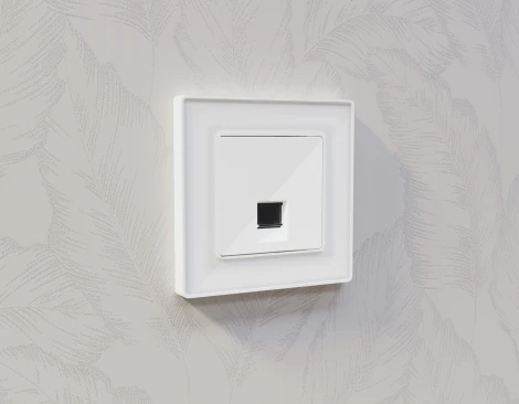 Рамка Ambrella Volt ALFA Arctic (Белый Стекло органическое) 1-ая AF580101