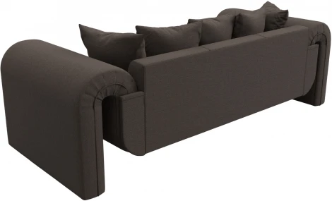 Диван прямой Волна (Коричневый/Рогожка) Лига Диванов арт.124034