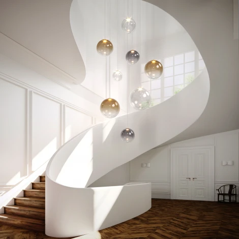 Подвесной светильник светодиодный Eurosvet WONDER со стеклянным плафоном 50232/1 LED прозрачный (220V, на проводе, шар)