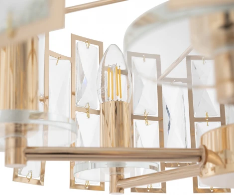 Потолочная люстра на штанге Arte Milano Sorrento-4209 374209/8/350/560 GD (220V, круглые)