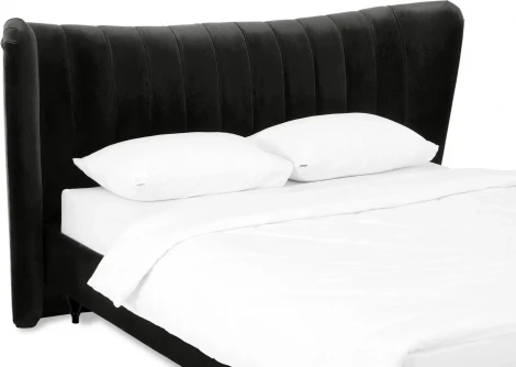 Кровать Queen II Agata L ОГОГО (арт.574720), (Ткань/Черный)