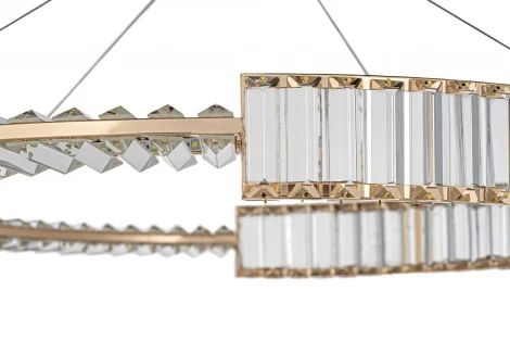 Подвесная люстра светодиодная хрустальная Arti Lampadari Carini Carini L 1.5.80.101 G (220V, на тросе)