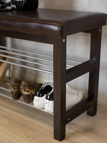 Банкетка BeautyStyle 4 темно-коричневый/экокожа коричневый Mebelik 002210