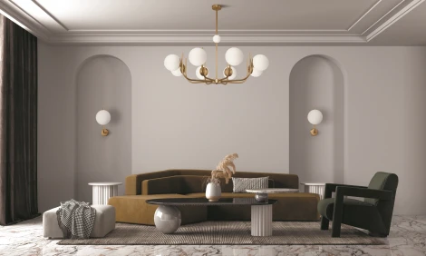 Потолочная люстра на штанге Maytoni Rendez-vous MOD109PL-08BS (220V, шарики)