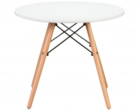 Стол журнальный SHELLEY (ножки светлый бук, цвет белый)