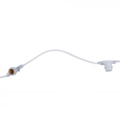 Гирлянда Белт-лайт, 5м + 1,5м сетевой шнур. 10 патронов E27, шаг 50см. белая Uniel UDL-K121 10/E27/5M IP65 WHITE BELT-LIGHT