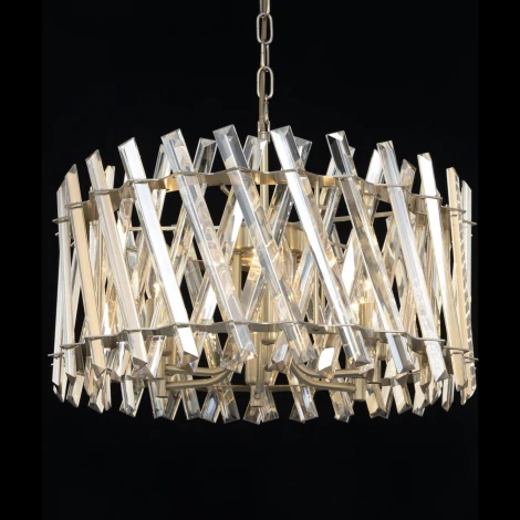 Подвесная люстра Citilux Ингвар CL334263 (220V, хрусталь, на цепи, круглые)