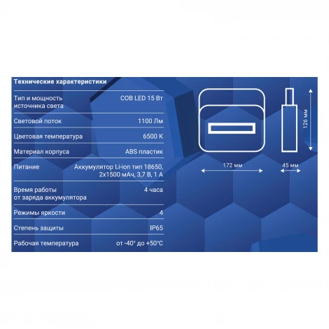 Кемпинговый фонарь светодиодный аккумуляторный с зарядкой от USB Ritter 29133 6