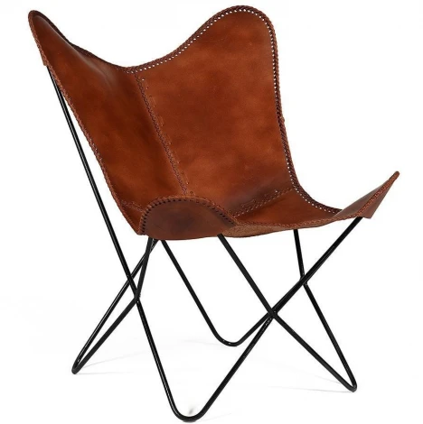 Кресло Secret De Maison NEWTON ( mod. 951 ) Античный светлый (металл/кожа буйвола)