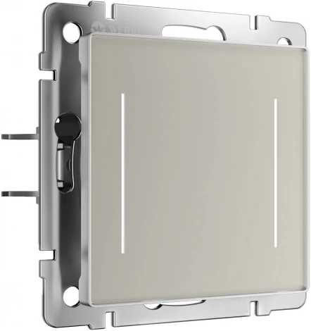 Сенсорный выключатель двухклавишный с подсветкой (дымчатый) Werkel W4522014