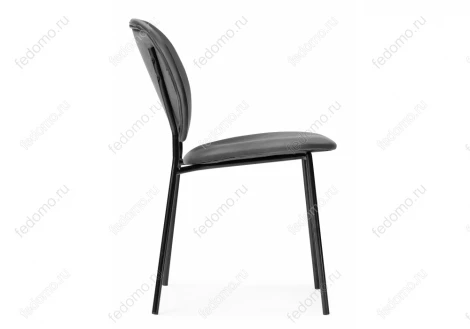 Стул Woodville на металлокаркасе Саранда графитовый / черный глянец 494363