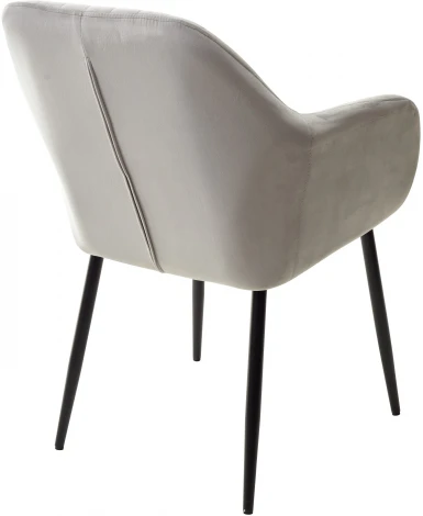 Стул ALABAMA BLUVEL-03 LIGHT GREY, велюр / черный каркас М-City