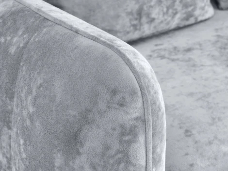 Диван Amsterdam трехместный ОГОГО (арт.786598), (Ткань,Велюр/Светло-серый)