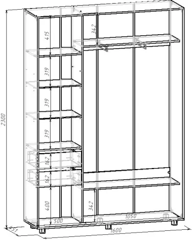 Шкаф МАМА Удачный (ЛДСП/Белый) 101723