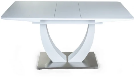 Стол раскладной Adams (120+30 см) закаленное стекло белый Top Concept 2001000000623