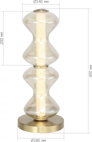 Настольная лампа ST Luce Spine SL6136.214.01 золото/коньячный LED 1*12W 3000K (220V)