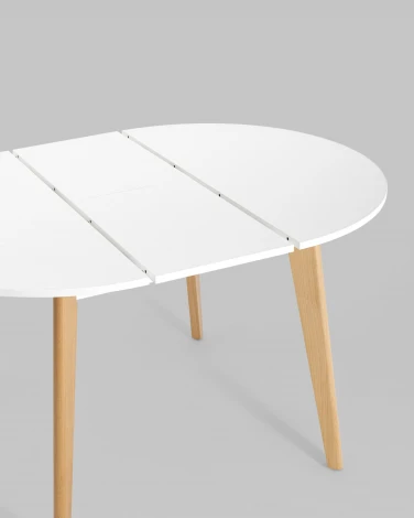Стол Stool Group Rondo 100-135*100 бук/белый УТ000035280