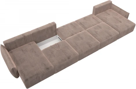 Диван п-образный Лига-051 НПБ МегаЛонг Лига Диванов (Велюр) арт.128678