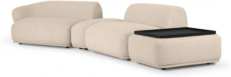 Диван Fabro ОГОГО (арт.853957), (Букле,Ткань/Бежевый)